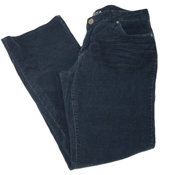 Arizona Jeans Women's Dark‎ Blue Corduroy Straight Leg Pants Size 11 - Picture 1 of 6